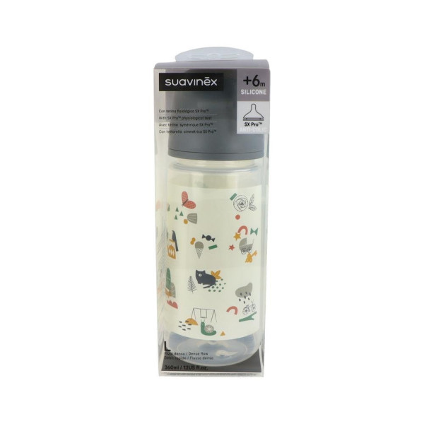 Biberon Suavinex Tetina Fisiologica Silicona L +6 M 360 Ml 1 Un