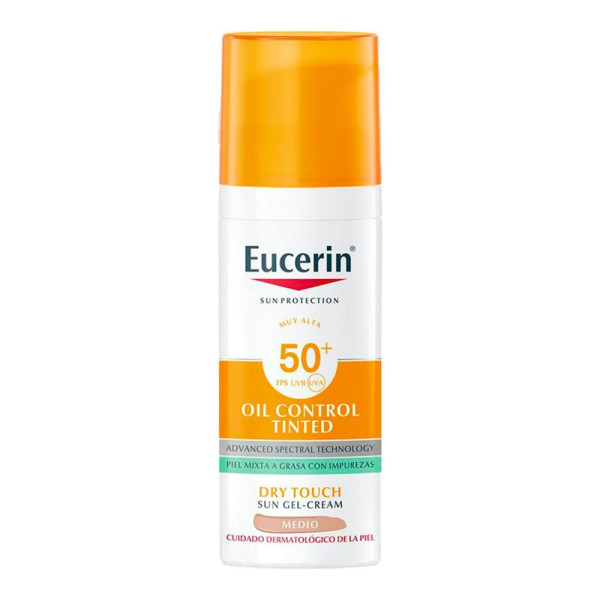 Eucerin Gel Cream Oil Control Dry Touch Spf50+ Tinted Medium 50 Ml