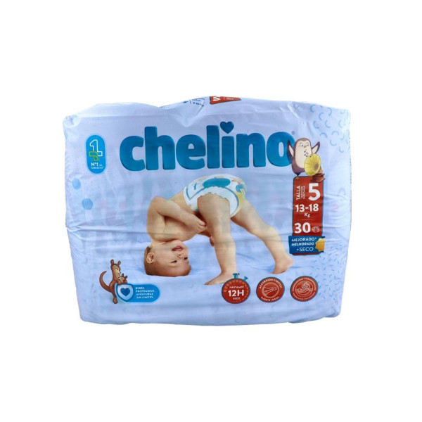 Chelino Pañal T-5. Pasitos. De 13 A 18 Kg. Bsa. 30 U.