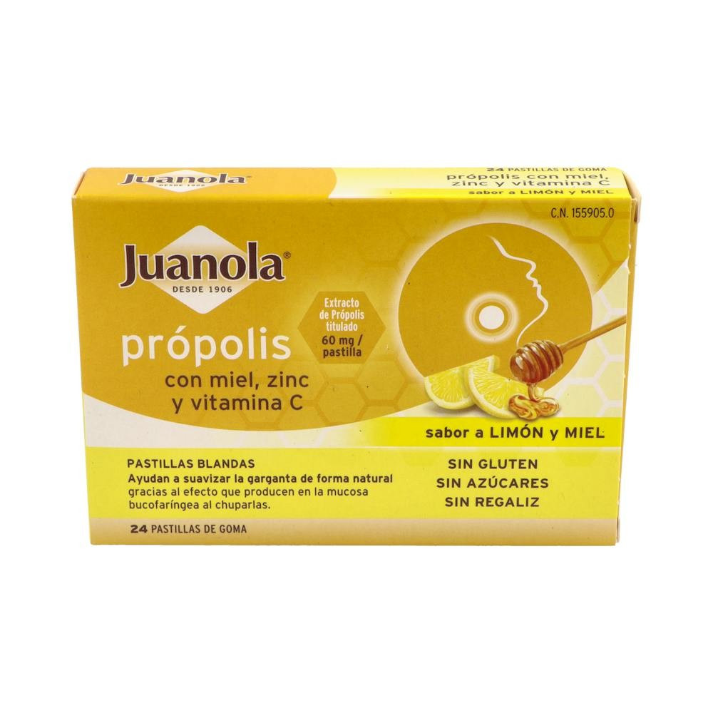 Past Juanola Propolis Miel Zinc Vit C 24 Past