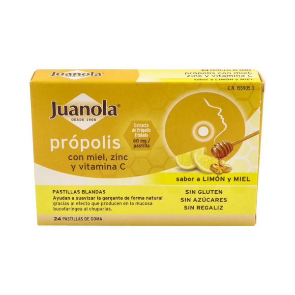 Past Juanola Propolis Miel Zinc Vit C 24 Past