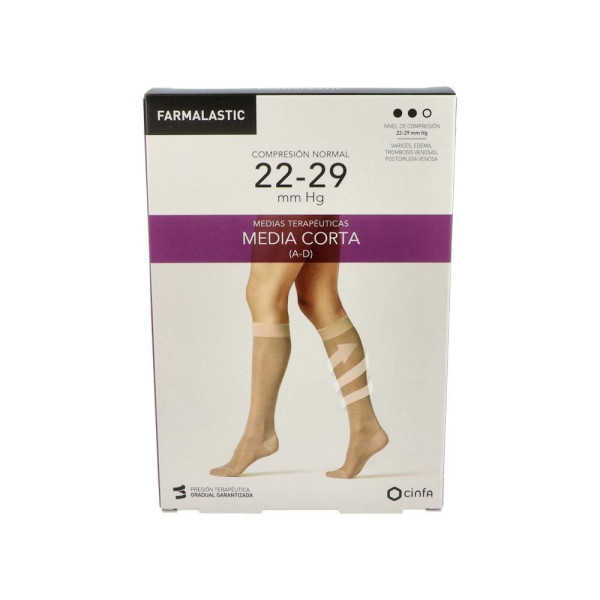 MEDIA FARMAL COR NOR C/PUNT BEIGE T/EG 2 UN